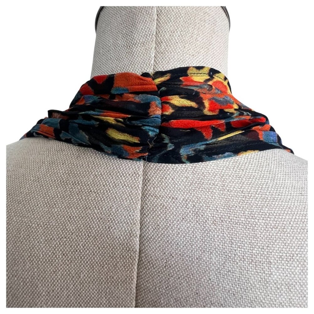 New Haute Hippie Multicolor Floral Halter Top Backless Ties 100% Silk Size Large - Picture 8 of 12